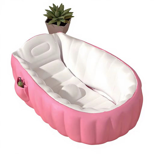 Inflatable Baby Bathtub | Foldable Anti-Slip Tub with Water Line & Big Drain | حوض استحمام قابل للنفخ للأطفال alternate view