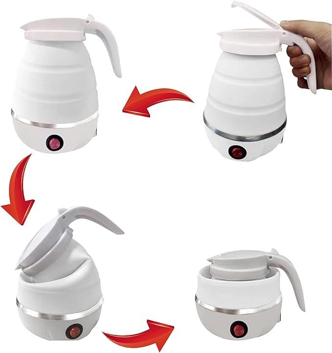 Foldable Portable Electric Kettle – Travel Size, Auto Shutoff, 3-5 Min Boil