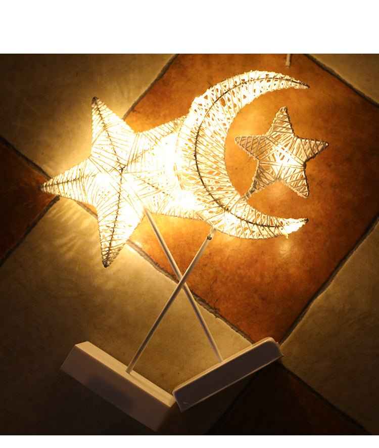 مصباح طاولة ليد بتصميم نجمة رومانسي