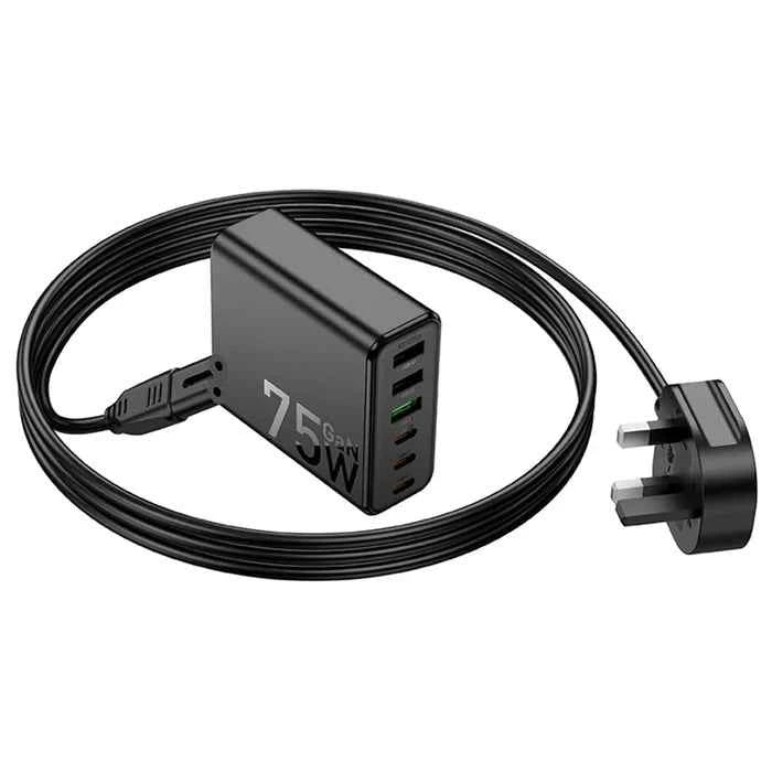 Hoco – GaN Six-Port Fast Charger 65W Desktop Charging Station