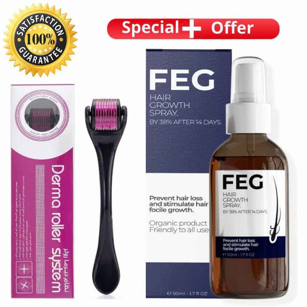 FEG Hair Care Spray & Derma Roller Set – 2 Pieces