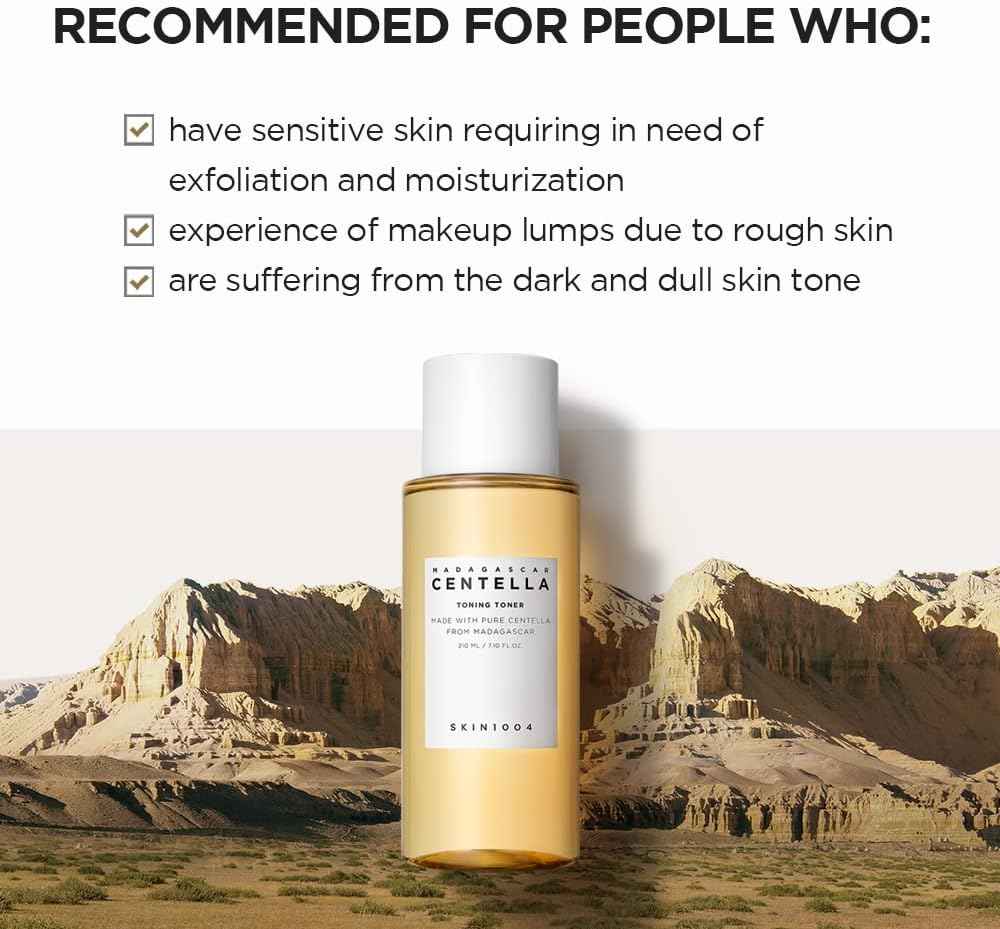 Centella Asiatica Toning Toner 400ml - Madagascar Pure Mild Toner for All Skin Types