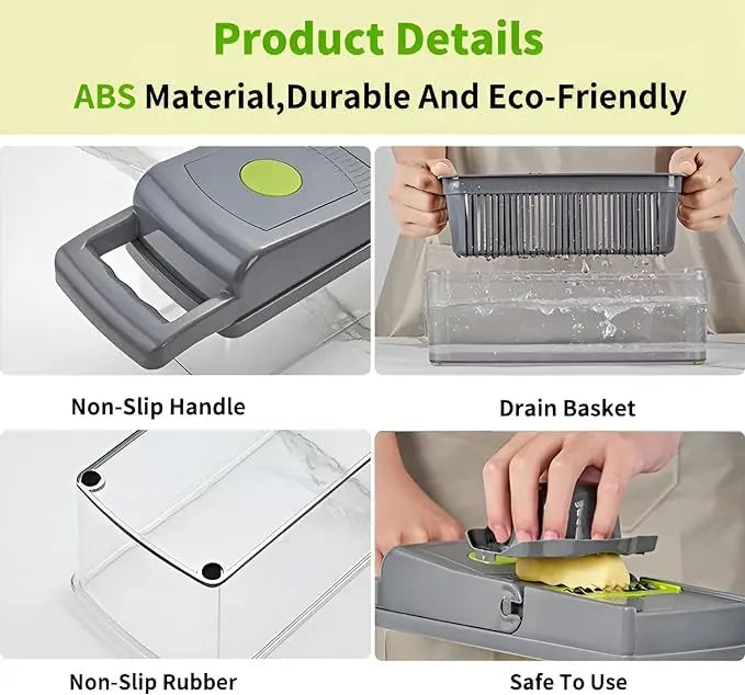 14-in-1 Vegetable Chopper, Dicer and Mandoline Slicer Set