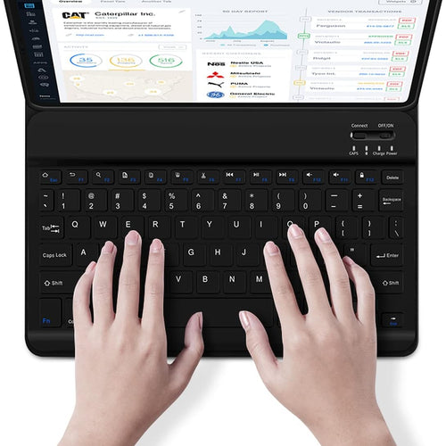 Arabic & English Wireless Keyboard Leather Tablet Case – iPad & Tablet Cover