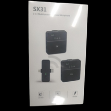 SX31 Wireless Lavalier Microphone – 3-in-1 for iPhone, Android & Camera