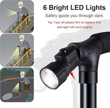 Foldable Walking Cane with LED Light – Adjustable Mobility Aid