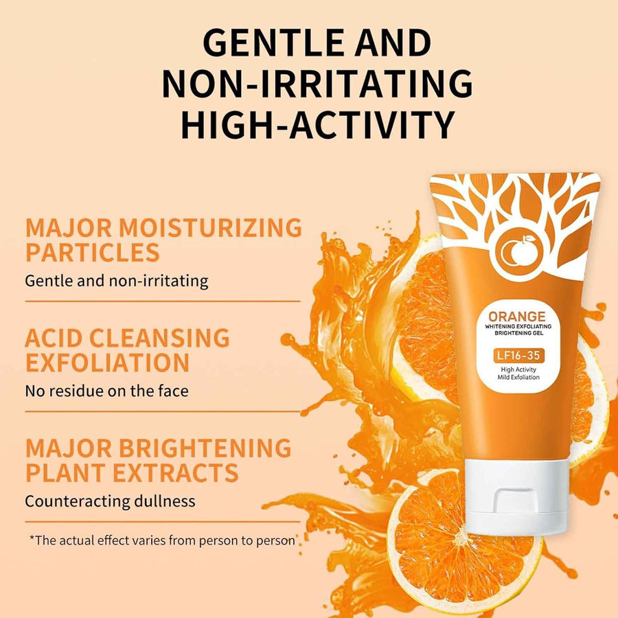 Orange Exfoliating Gel for Face & Body – Deep Pore Cleanse & Brightening