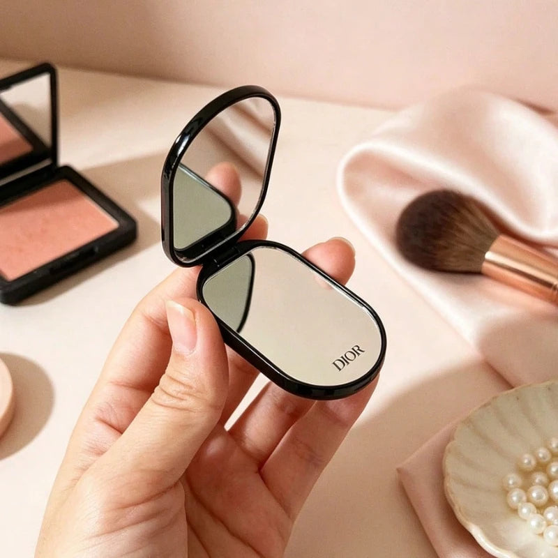 Foldable Phone Stand with Mirror – 2-in-1 Makeup Mirror & Holder