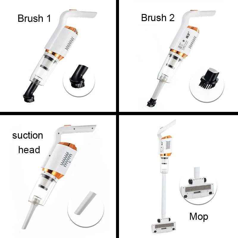 3-in-1 Wireless Vacuum Cleaner – LED Light & Cordless 120W