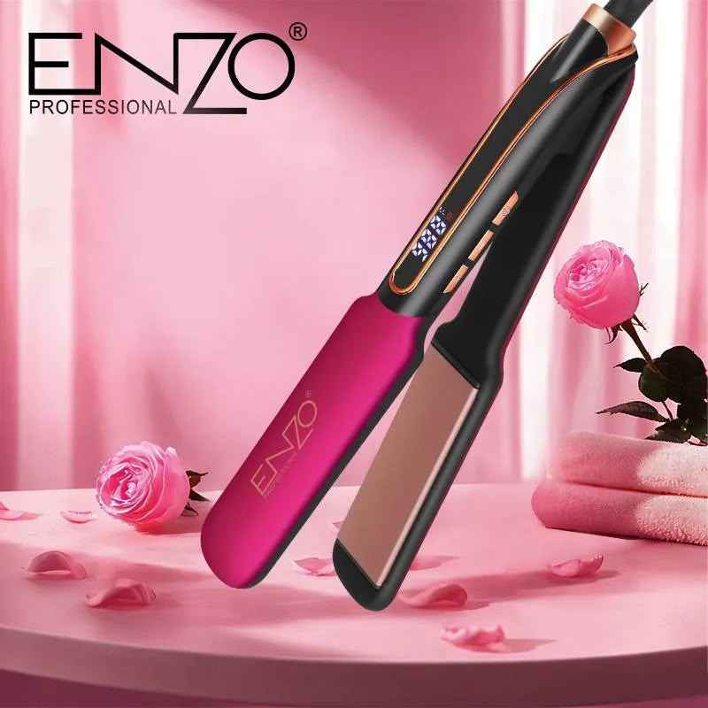 ENZO Pink and Black Hair Straightener