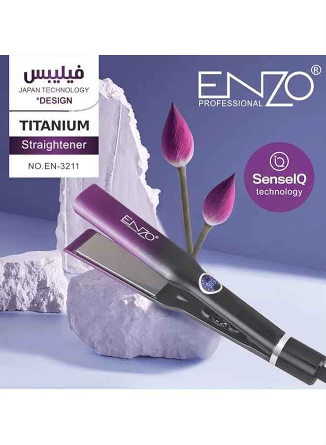 ENZO Nano Ceramic Hair Straightener for Smooth Styling