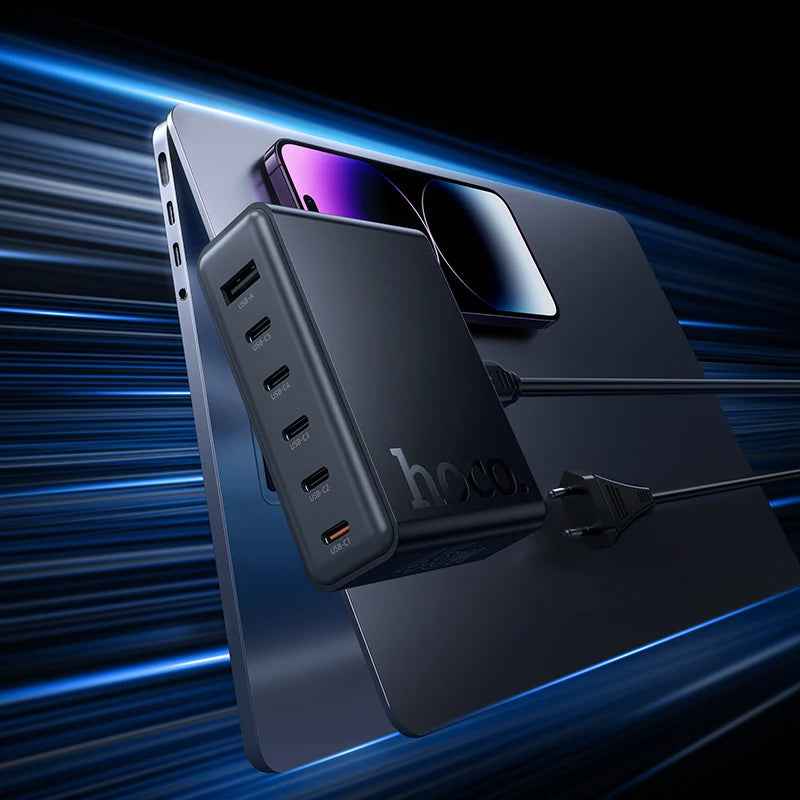 Hoco – 6-in-1 Fast Charger Hub USB-C Multi-Port