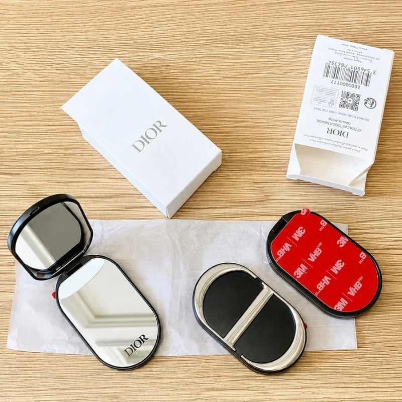Foldable Phone Stand with Mirror – 2-in-1 Makeup Mirror & Holder