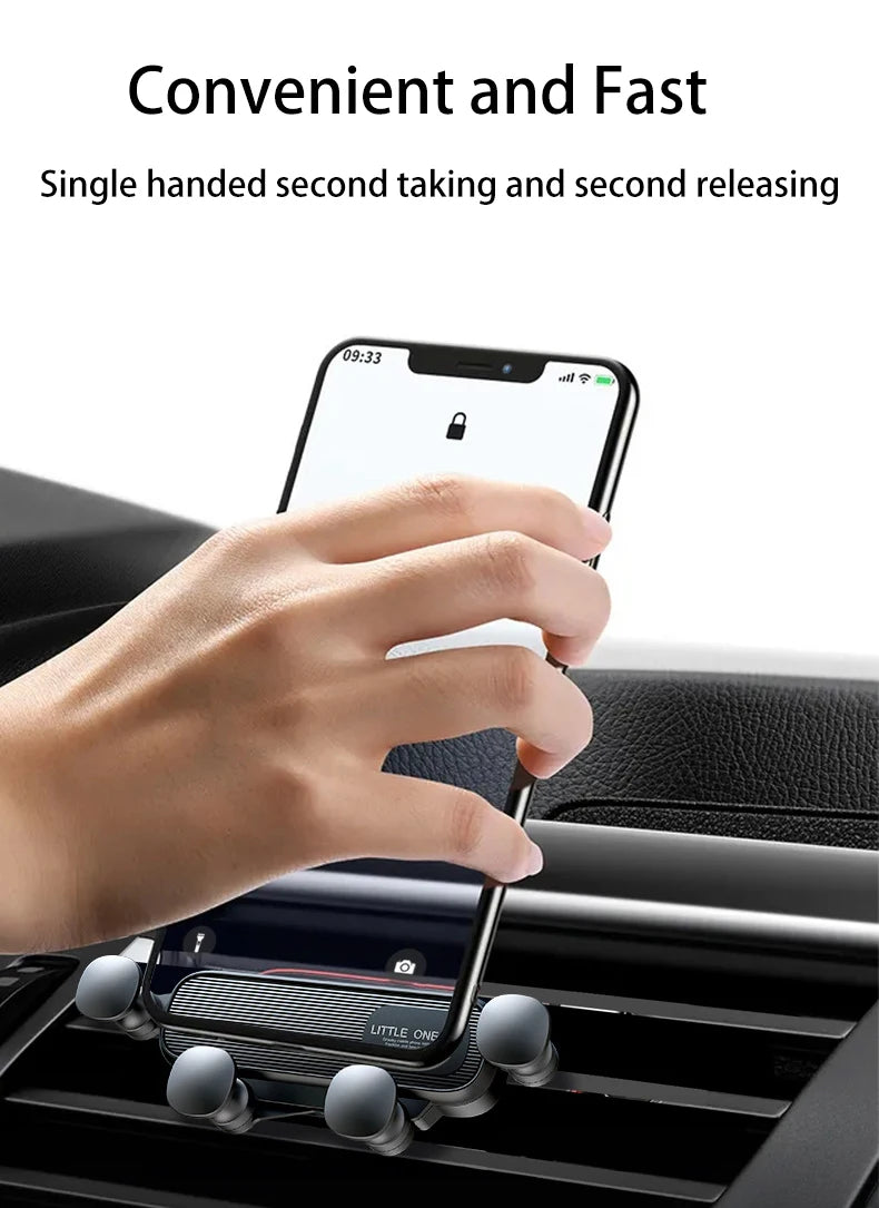 Nitu Gravity Car Phone Holder – 360° Rotating Air-Vent Mount
