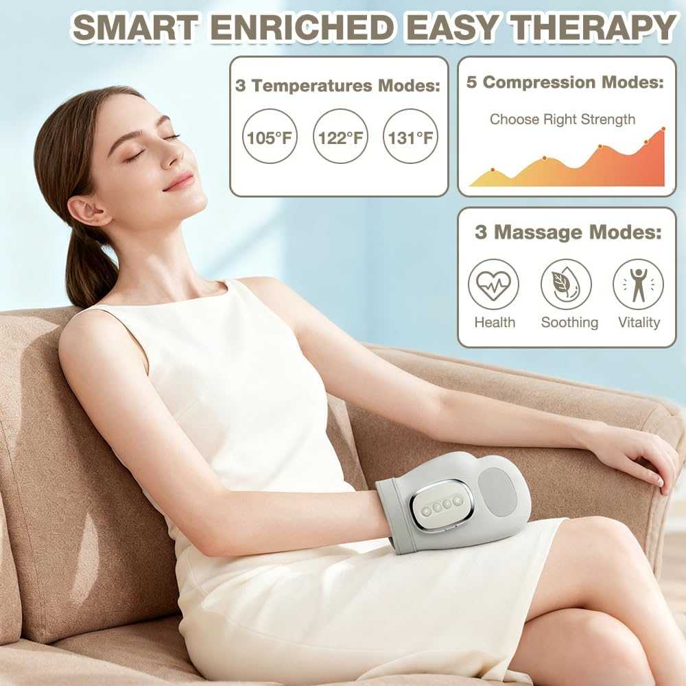 Intelligent Hand Massager with Heat and Compression