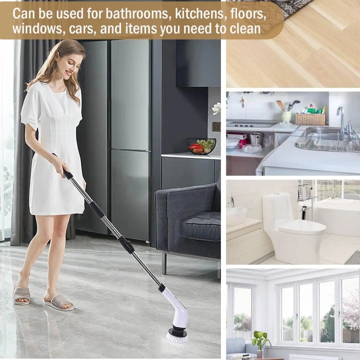 9-in-1 Electric Cleaning Brush with Multiple Attachments