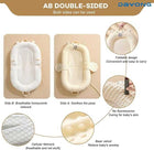 Baby Lounger Sleeping Nest – Double-Sided Suede & Soft Fabric, Newborn 4