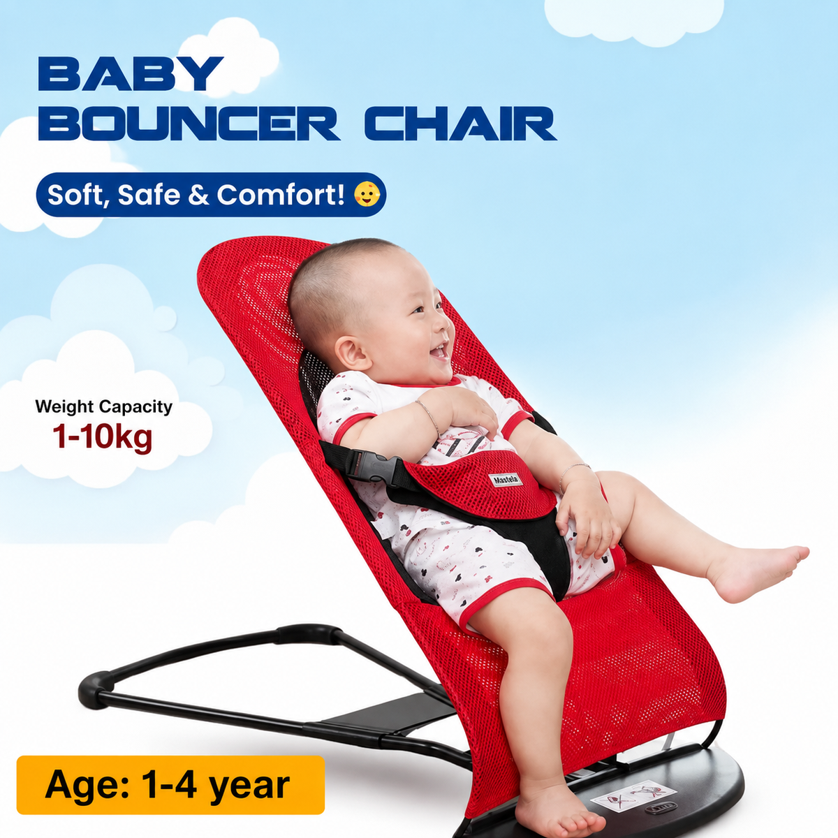 Baby Bouncer Jumper Chair – Supervised Infant Play Seat