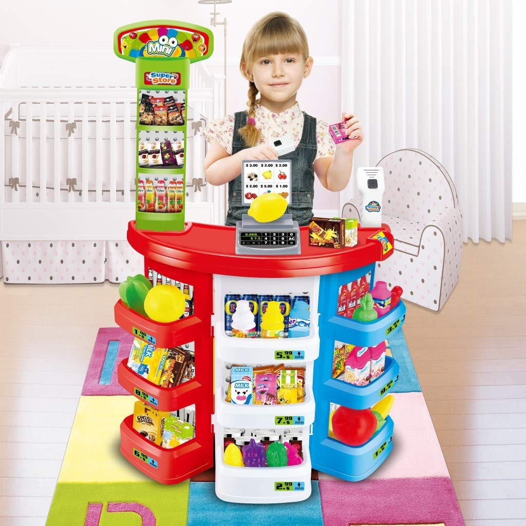 Kids Supermarket Grocery Store Pretend Play Toy Set