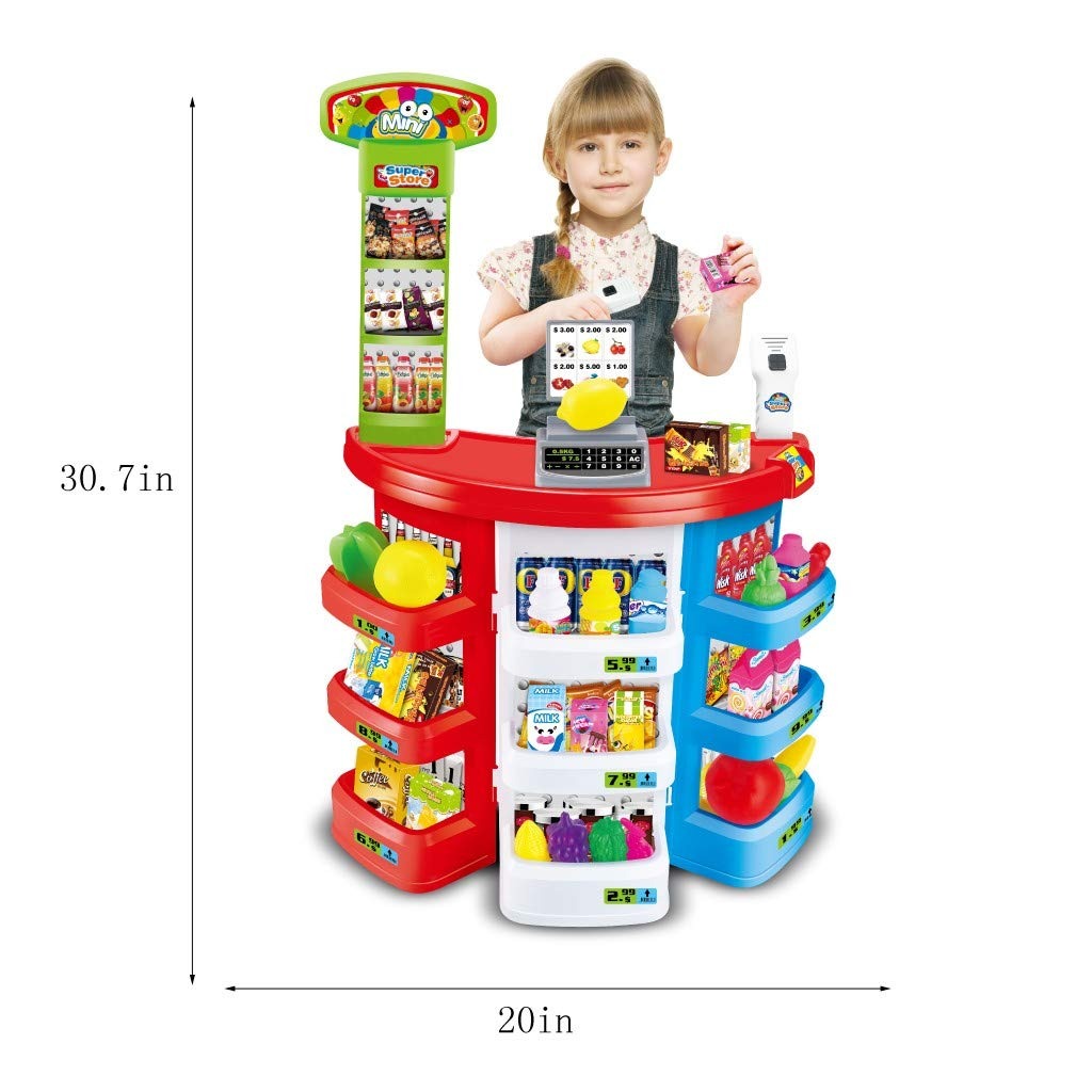 Kids Supermarket Grocery Store Pretend Play Toy Set