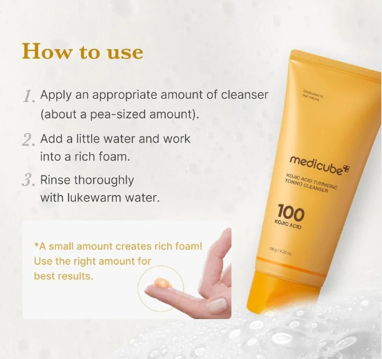 Medicube - Kojic Acid Turmeric Toning Cleanser - Majlismart