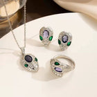 Bvlgari Serpenti Inspired 3-Piece Jewellery Set | Gold Snake Pendant, Earrings & Ring | Crystal Pavé 2