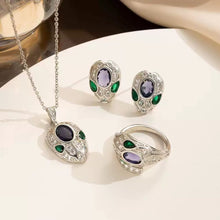 Serpenti-Inspired 3-Piece Jewellery Set – Pendant, Earrings & Ring