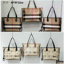 Burberry Inspired Tote Shopper Bag | Classic Check Design | 46×16×29cm