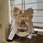 Dior Inspired Car Fragrance Stone Hanger | Satin Ribbon Bow & Gold Star | Car Air Freshener 2