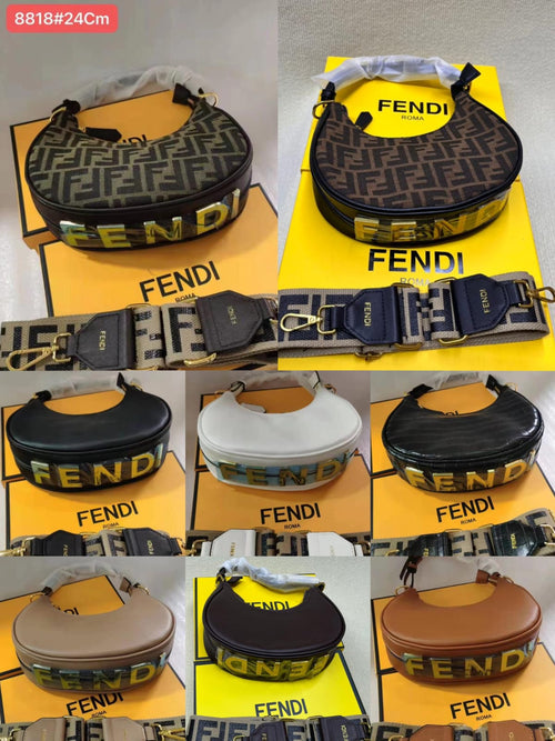 Fendi 8818 Inspired Handbag | Premium Structured Bag with Box | 24cm alternate view