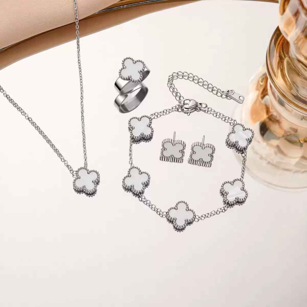 VCA-Inspired Stainless Steel Jewellery Set of 4 – Strong & Non-Tarnish