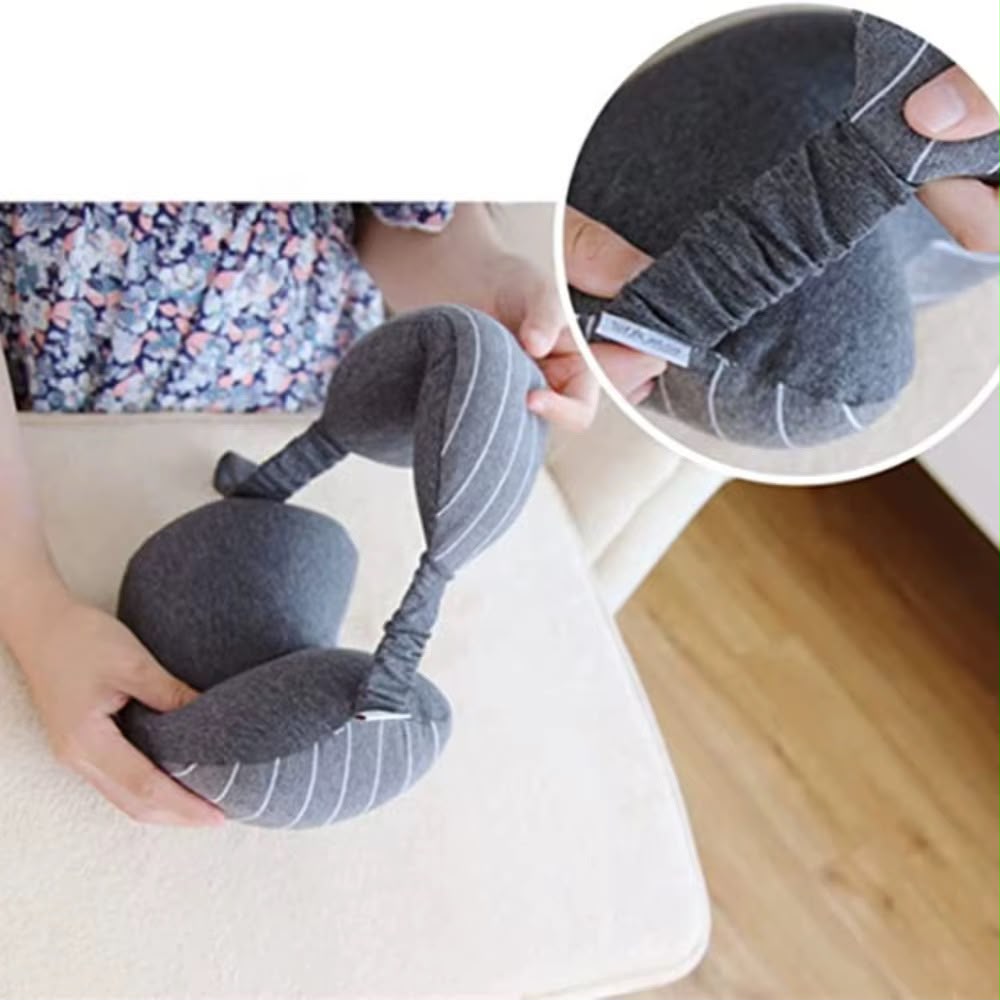 Foldable U-Shaped Travel Neck Pillow – Compact Portable Support Cushion