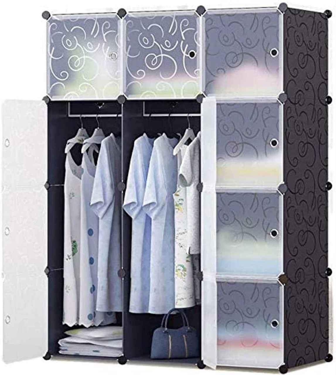 Modular Portable Wardrobe Organizer – Hanging & Shelf Storage