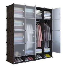 Multi-Section Modular Wardrobe with Shoe Storage | خزانة ملابس معيارية مع تخزين للأحذية