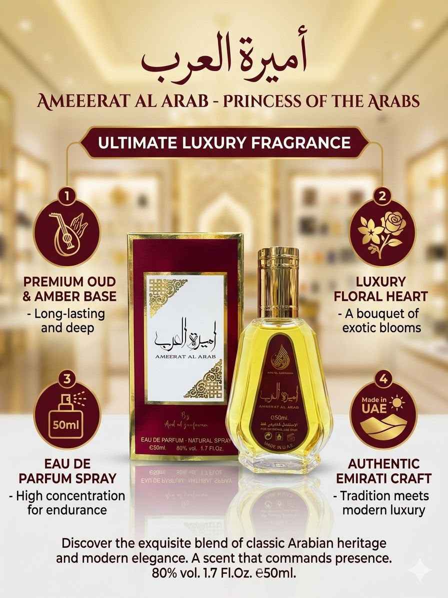 Ameerat Al Arab Eau de Parfum 50ml | عطر أميرة العرب 50 مل