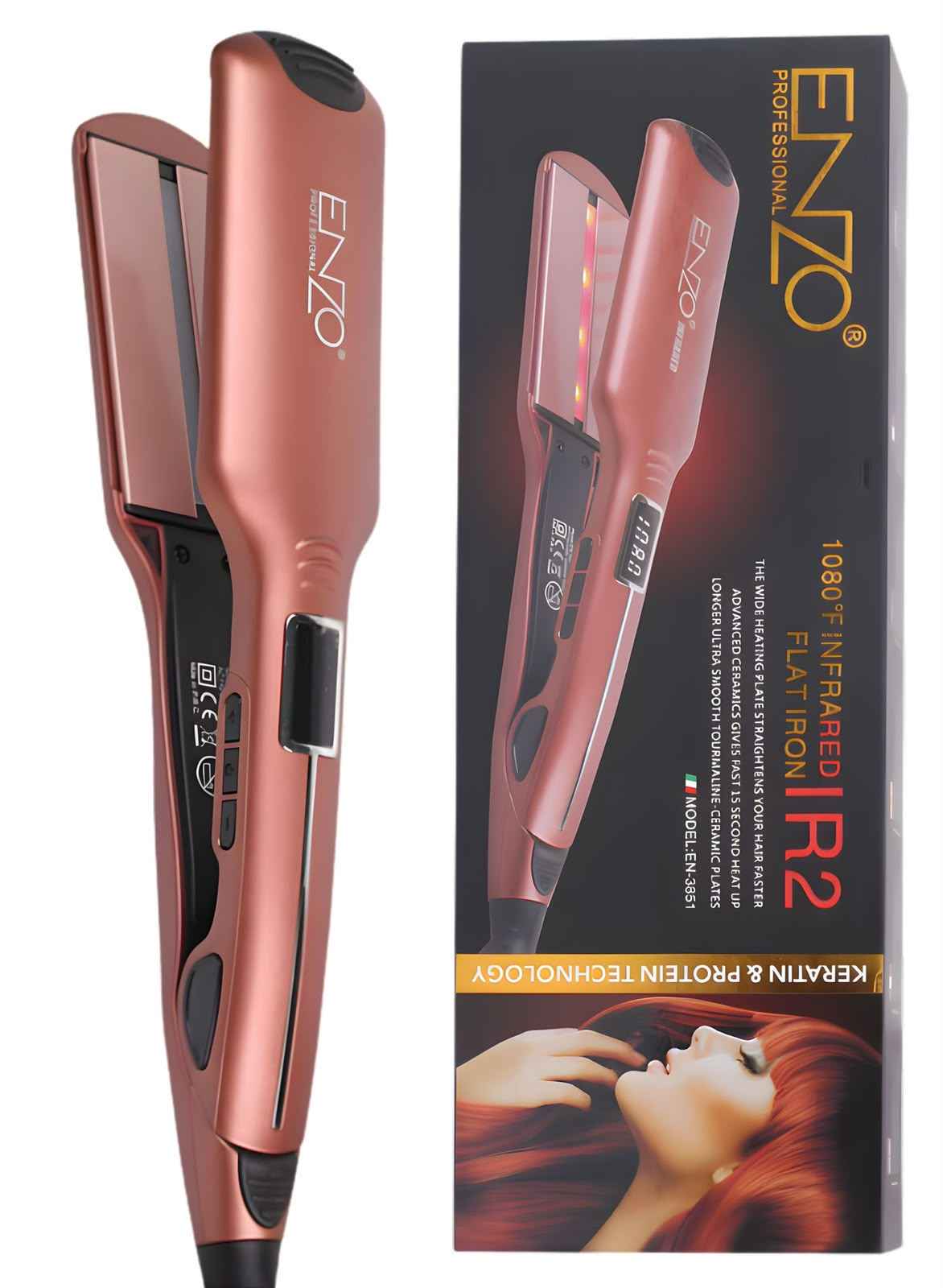 ENZO Rose Gold Hair Straightener