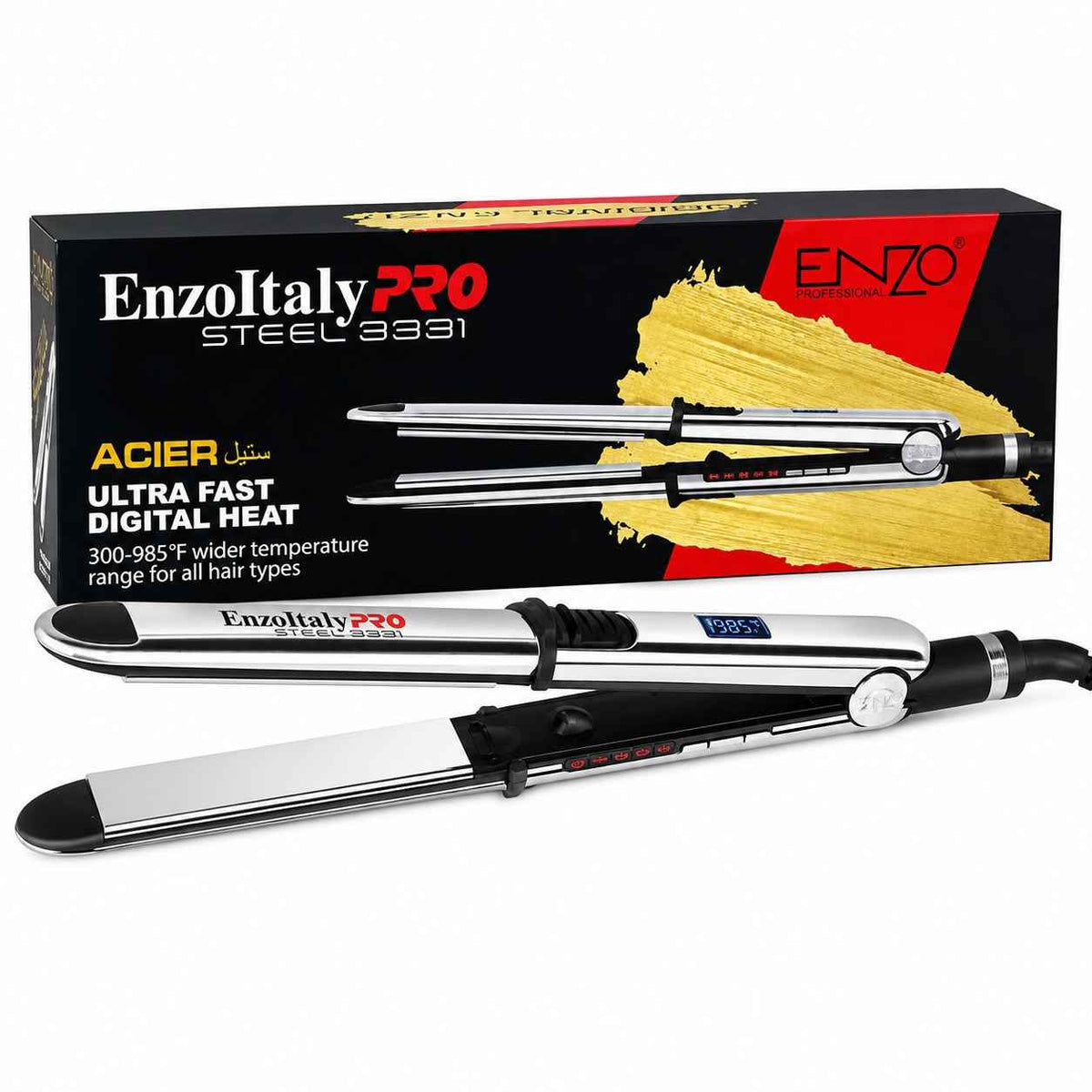 ENZO 220 Steel Hair Straightener for Hair Styling