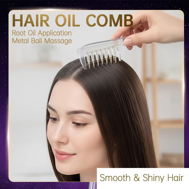 Crystal Serum Comb for Scalp Massage and Hair Care