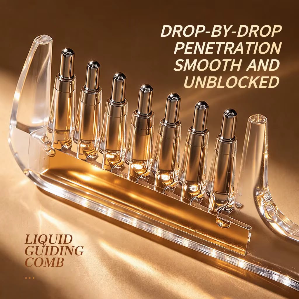 Crystal Serum Comb for Scalp Massage and Hair Care