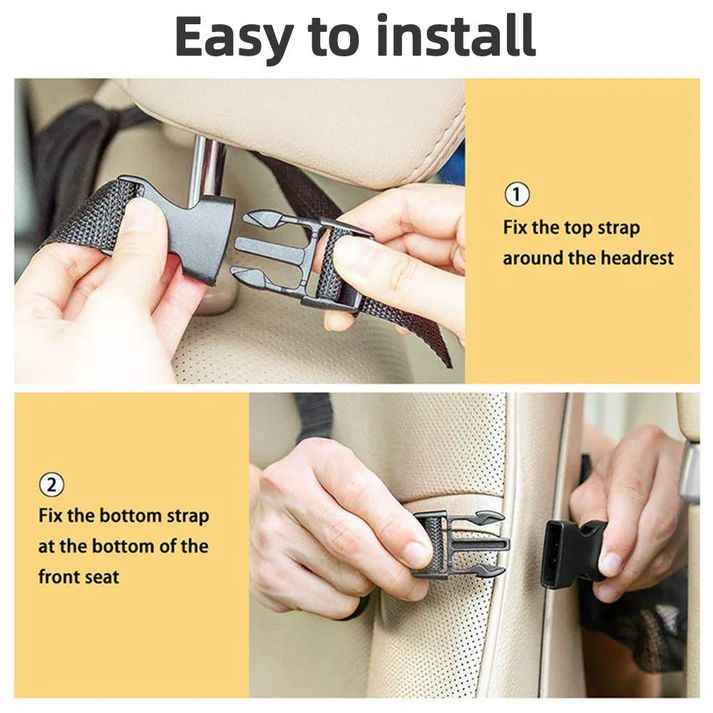 Car Seat Back Storage Bag – Hook-On Polyester Organiser