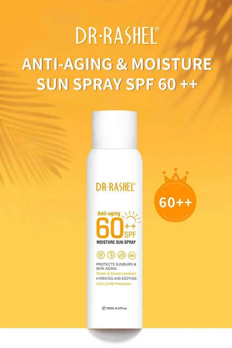 بخاخ الشمس المرطب المضاد للشيخوخة من د. راشيل بعامل حماية SPF 60++