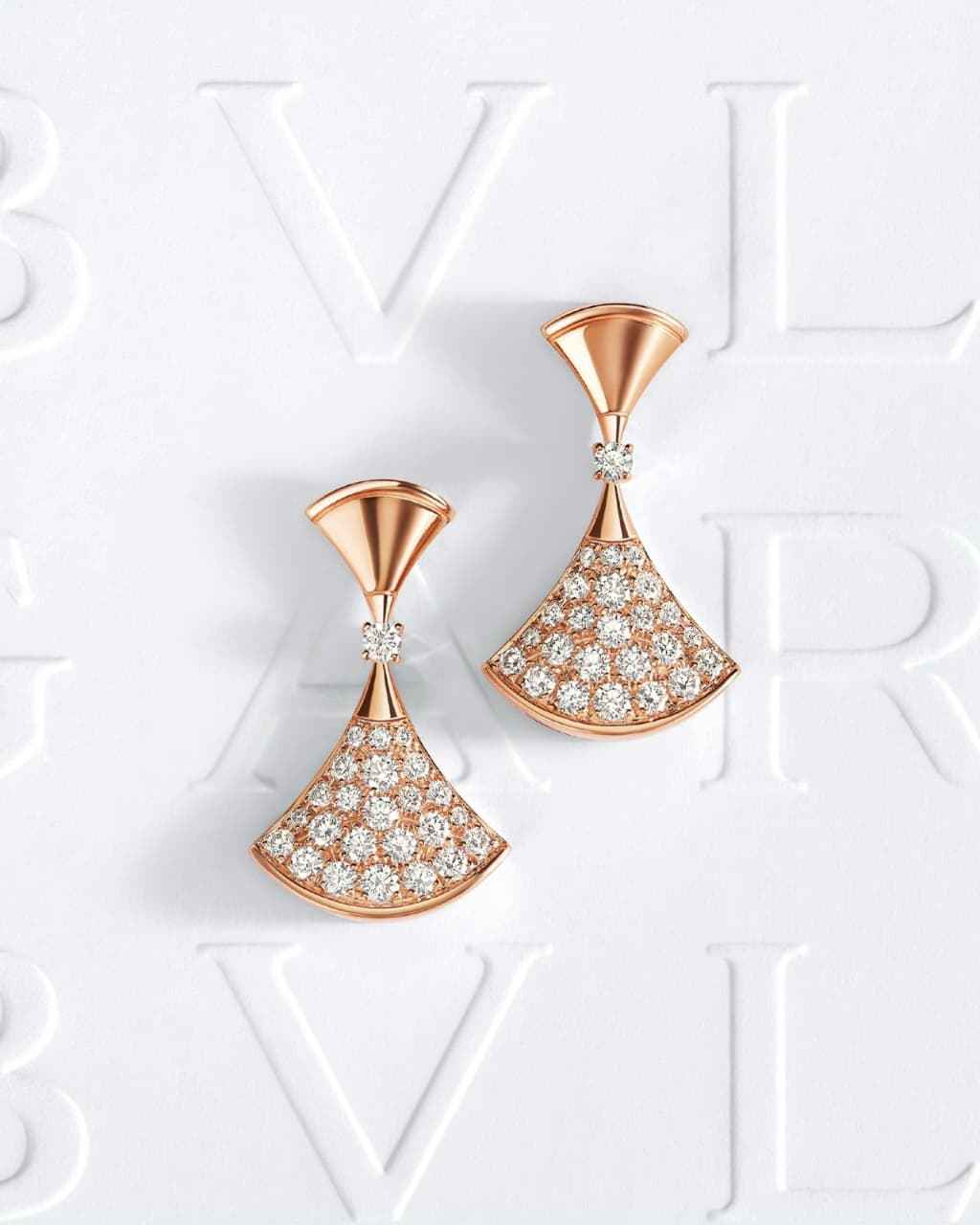 Crystal Fan Drop Earrings – Pavé Crystal Design