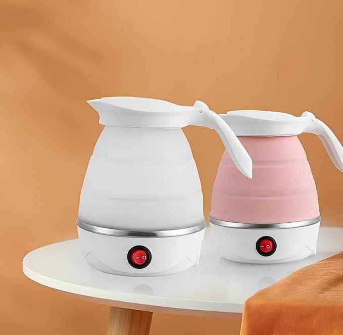 Foldable Portable Electric Kettle – Travel Size, Auto Shutoff, 3-5 Min Boil