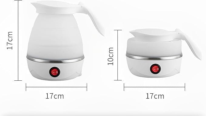 Foldable Portable Electric Kettle – Travel Size, Auto Shutoff, 3-5 Min Boil