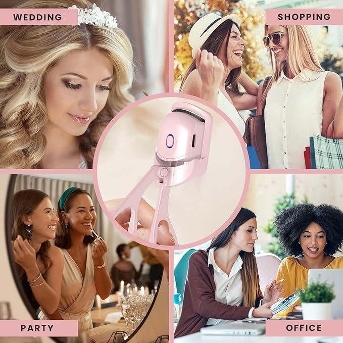 Heated Eyelash Curler – Electric, Long-Lasting Curl, No Crimping