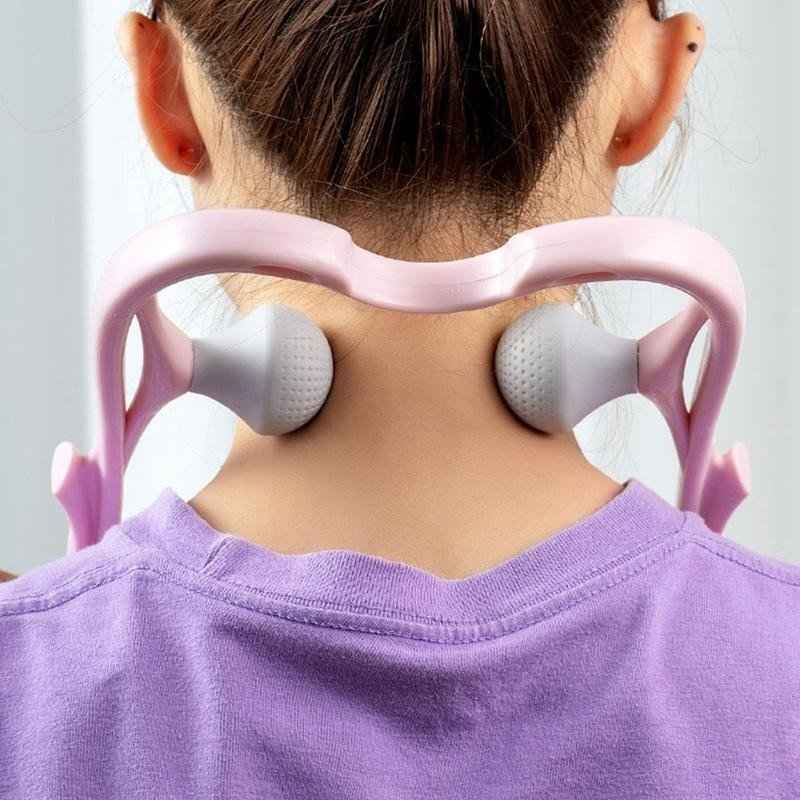 Manual Double-Ball Neck & Shoulder Massager – Blue or Pink