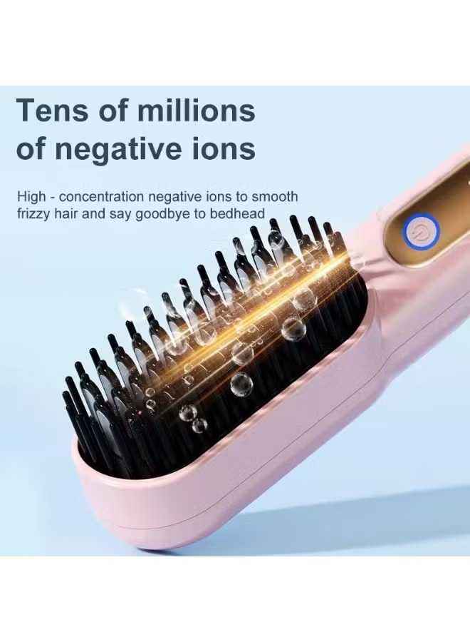 Portable Cordless Hair Straightening Brush