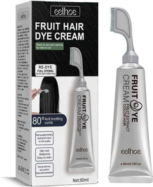 Black Fruit Hair Dye Cream – Natural Herbal Formula, Long-Lasting Color