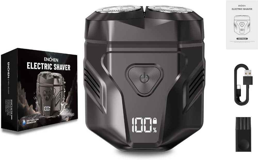 Waterproof Rechargeable Portable Shaver – Multi-Function LED Display