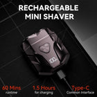 Waterproof Rechargeable Portable Shaver – Multi-Function LED Display 3